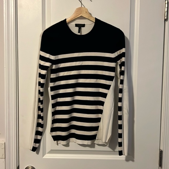 RAG & BONE RAG & BONE Cecilee striped stretch-knit sweater, lightly worn - Picture 1 of 5